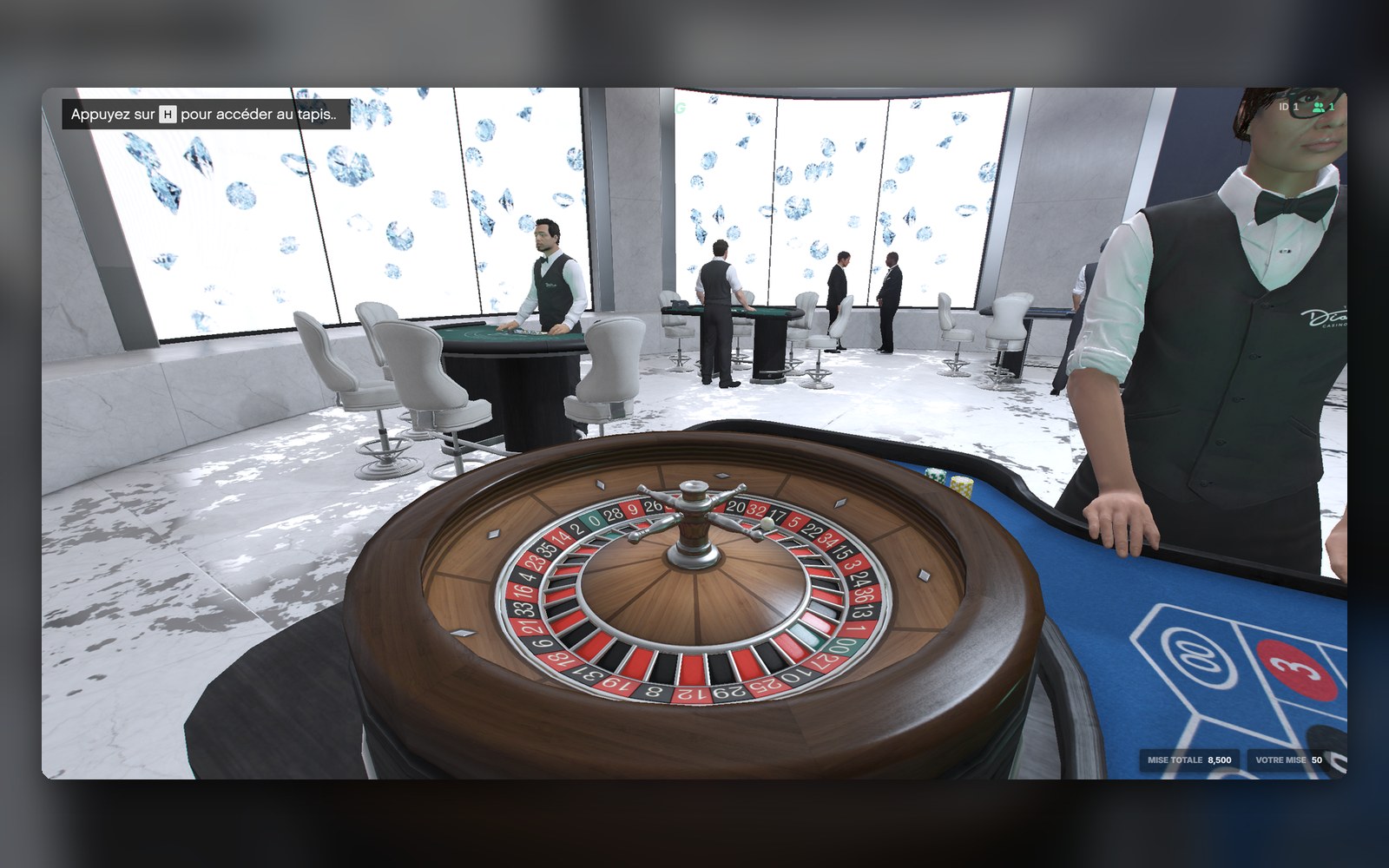 La bille dans la roulette