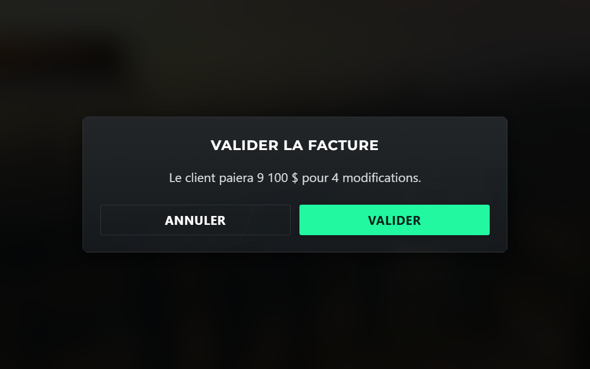 La confirmation d'une facture